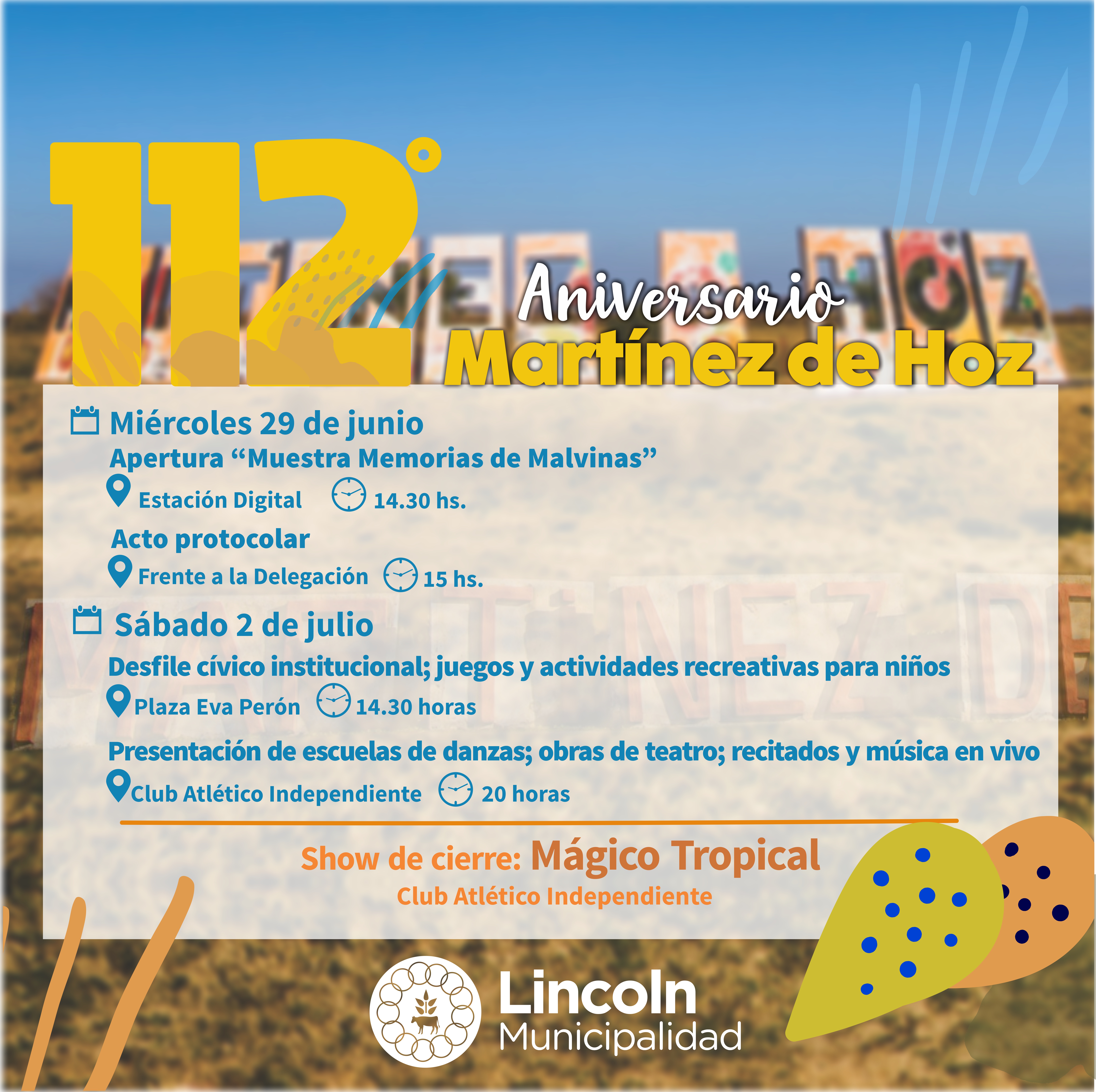 Martínez de Hoz celebrará su aniversario con varias actividades