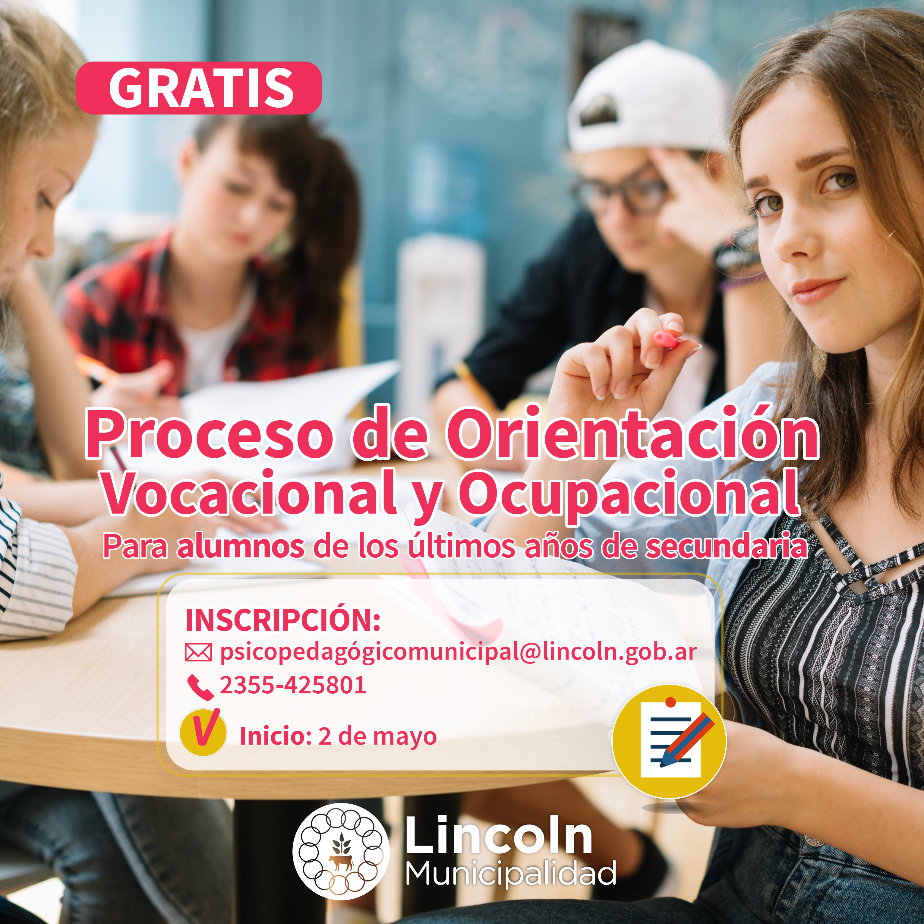 Abre la inscripción al proceso orientación Vocación y Ocupacional