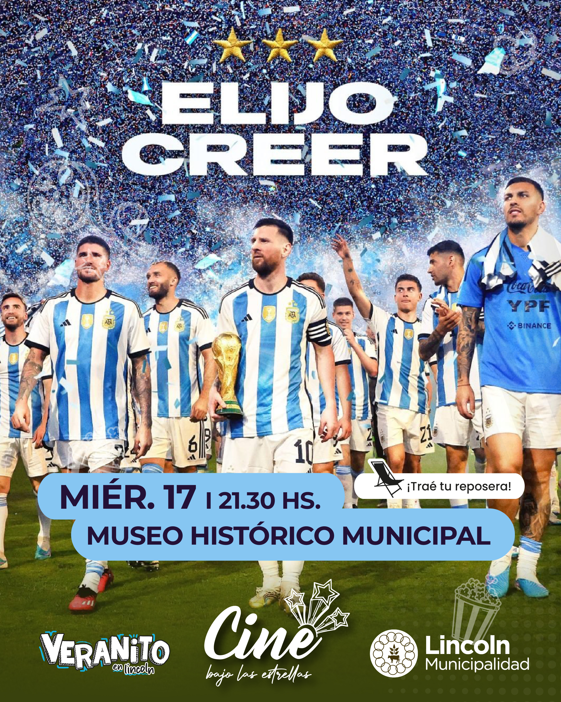 “La película de Messi y la Selección” llega a la pantalla del parque San Martín