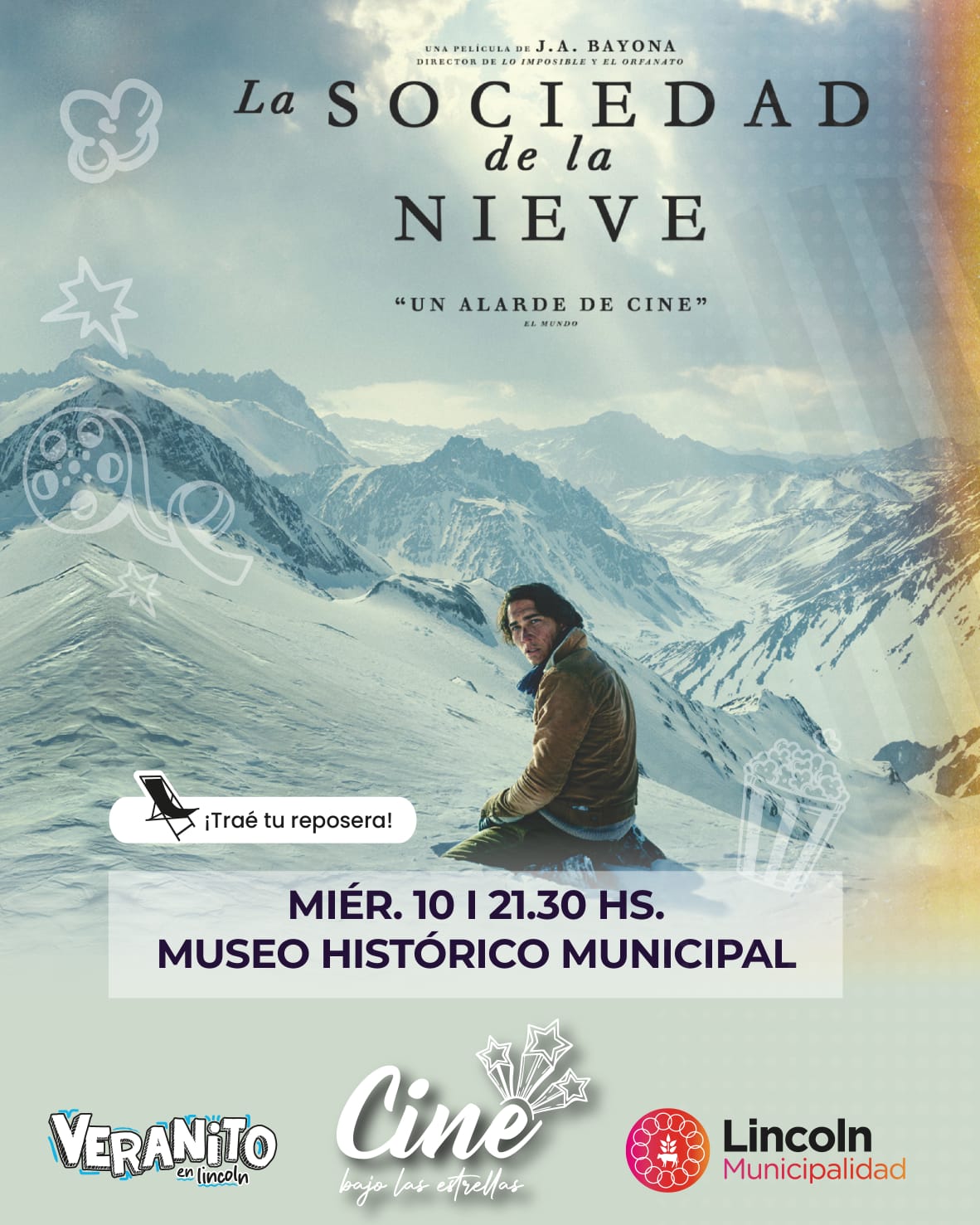 “La sociedad de la nieve” llega a la pantalla grande del Parque