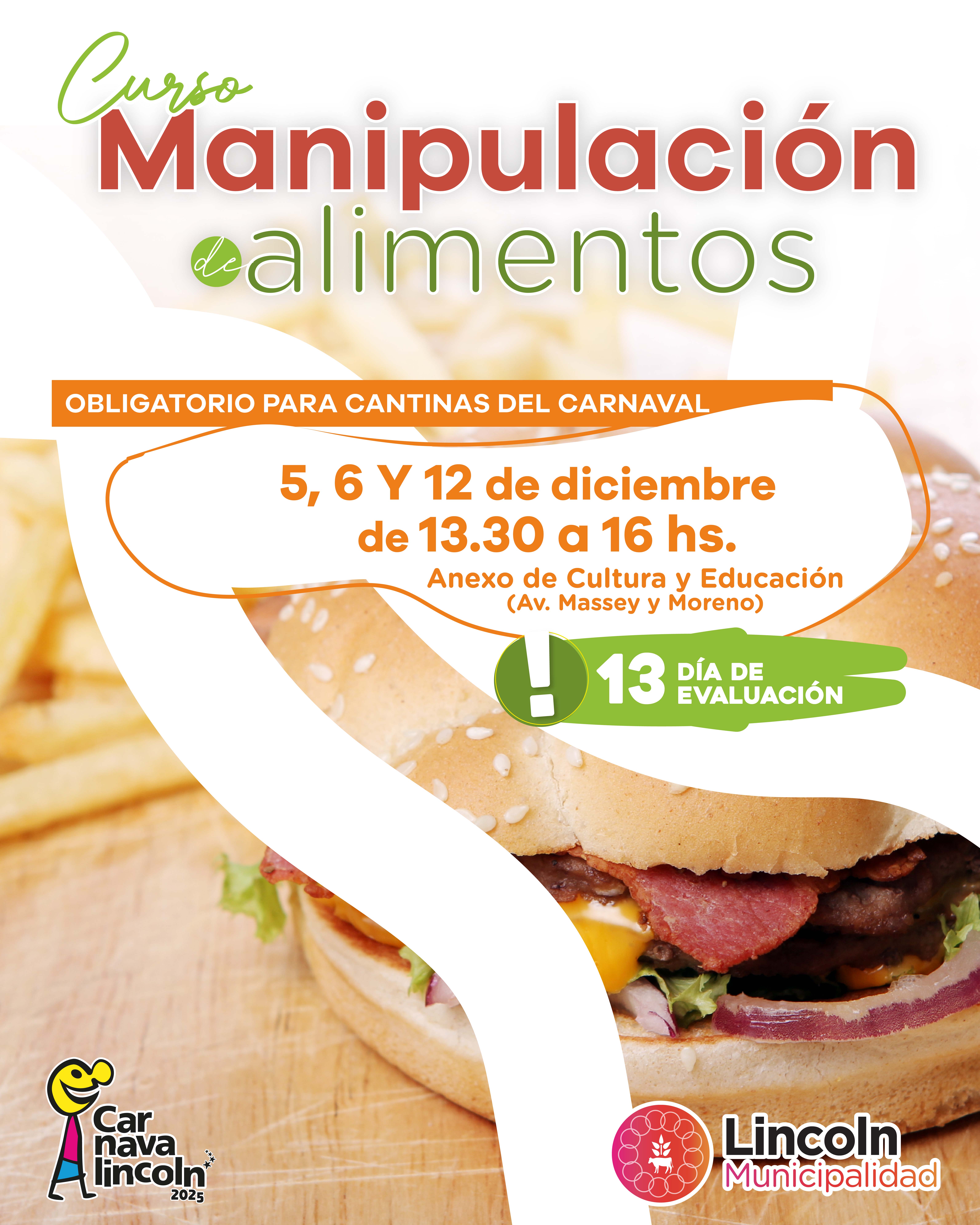 Curso de manipulación de alimentos obligatorio para trabajo de cantinas en Carnaval