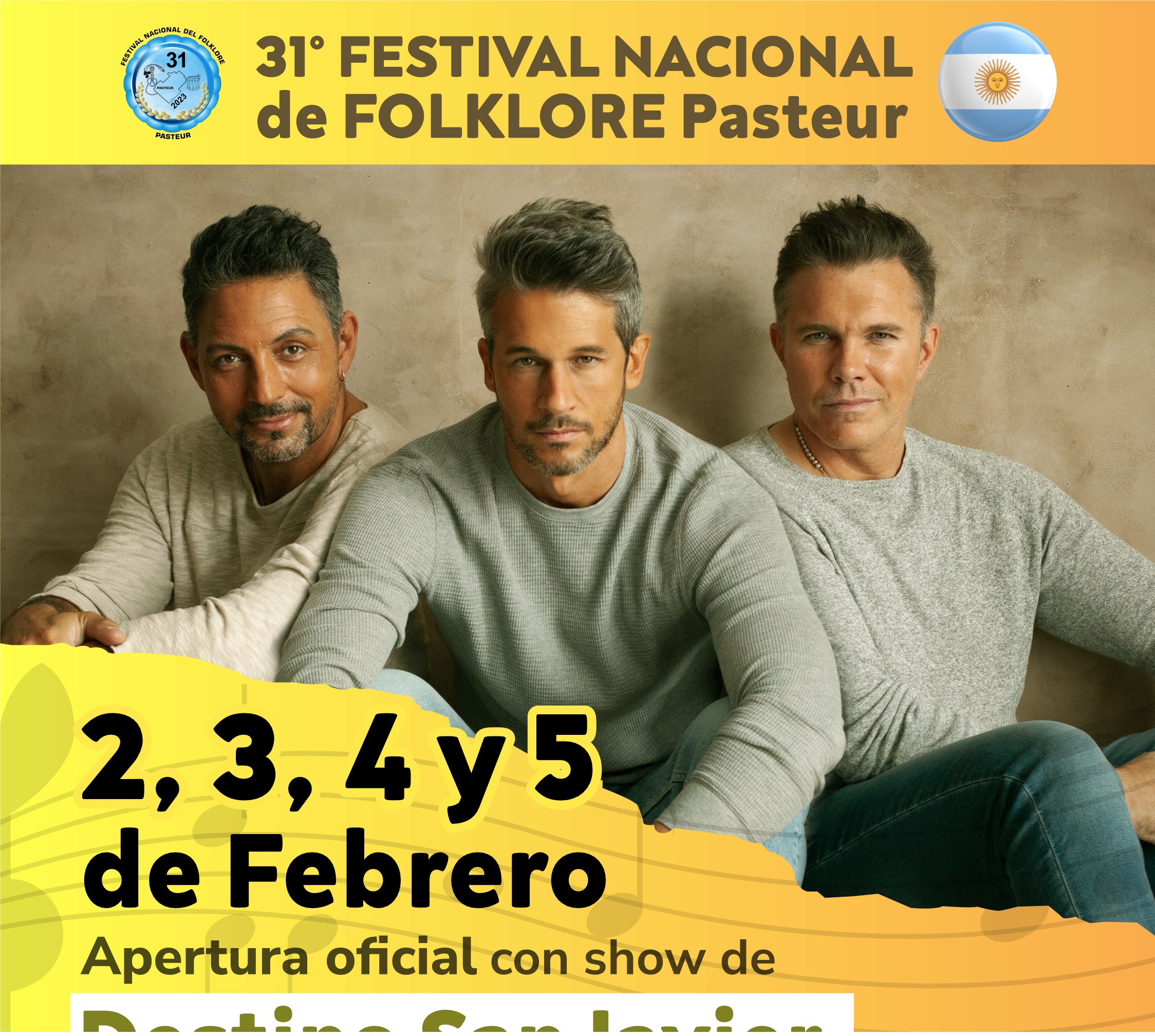 Con la presentación estelar de Destino San Javier, comienza el Festival de Folklore en Pasteur