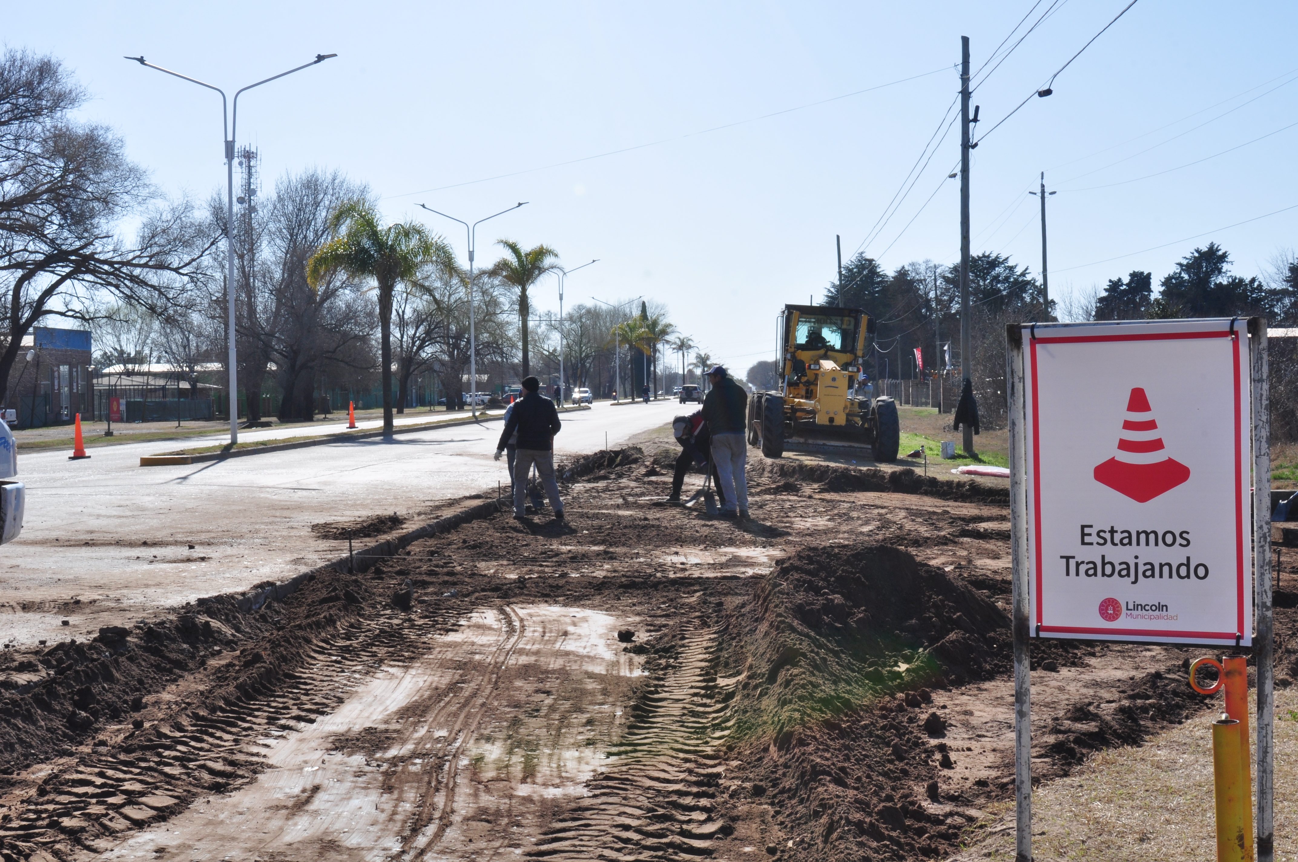 Comenzaron a construirse las rotondas