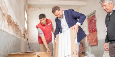 Ya está en marcha la obra para dotar con nuevo sistema de calefacción a la Unidad Sanitaria y el Geriátrico
