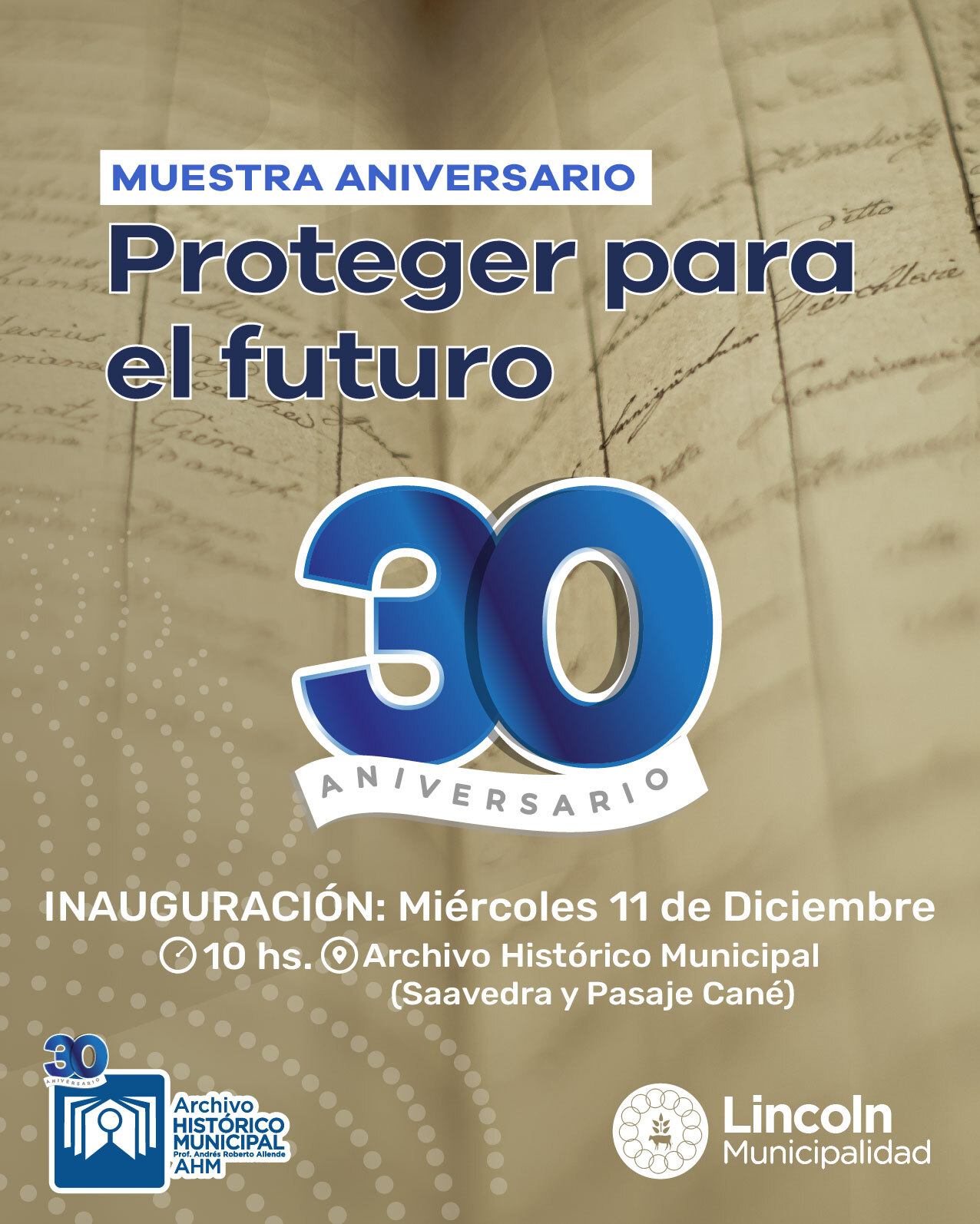 El Archivo Histórico celebra su 30° aniversario bajo el lema “Proteger para el futuro”
