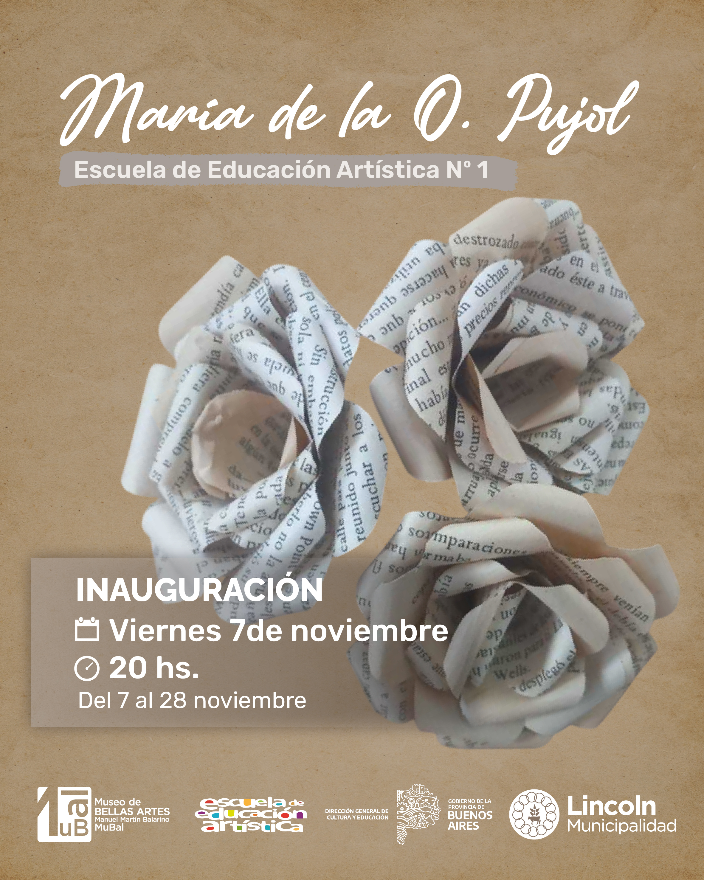 La Escuela de Educación Artística N°1 presenta la muestra “María de la O. Pujol”