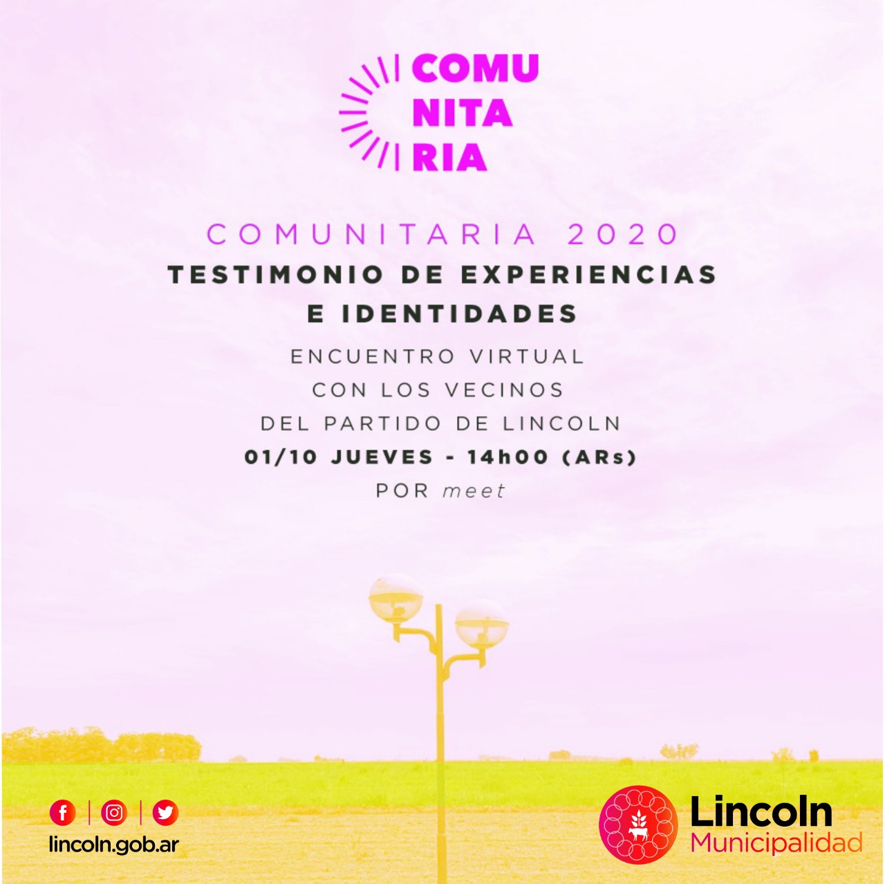 Encuentro virtual con los vecinos del Partido de Lincoln