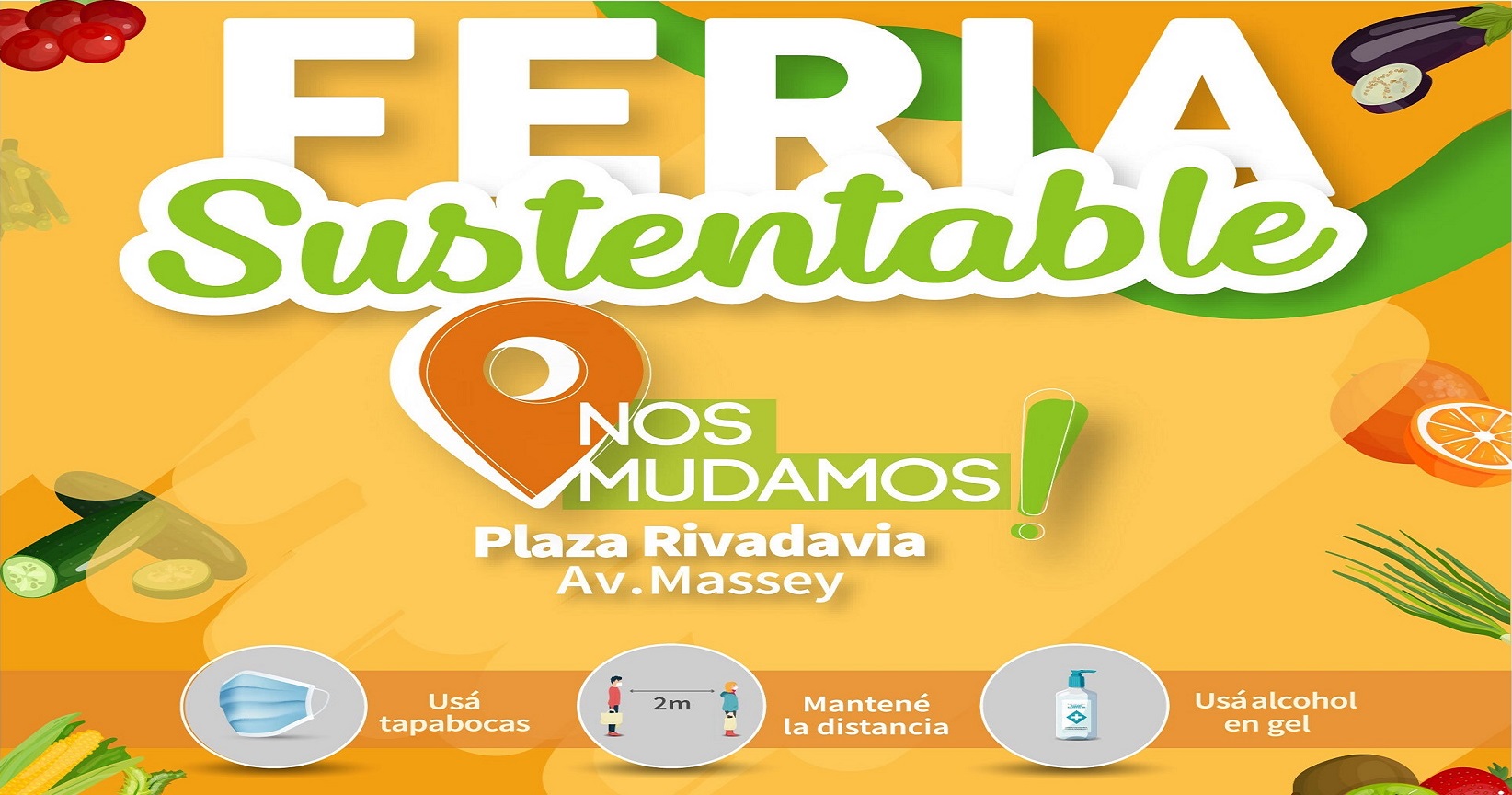 La Feria Sustentable de Plaza Rivadavia comenzó a funcionar sobre Avenida Massey