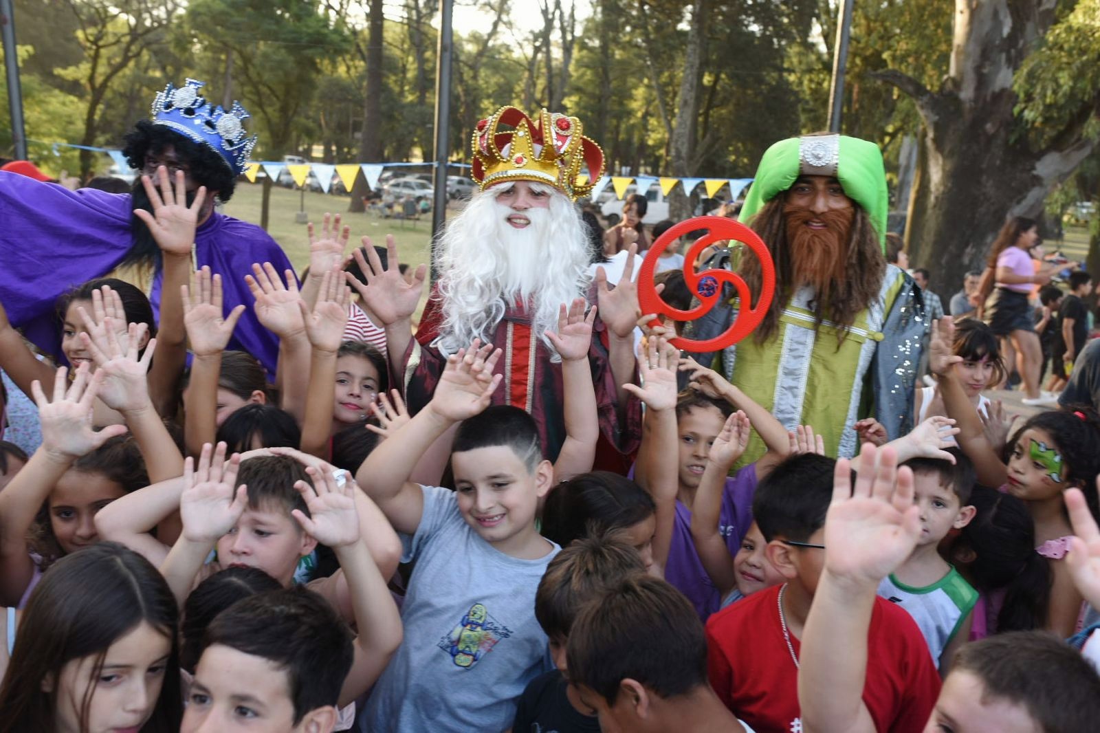 Los Reyes Magos llegaron al Parque y todo fue alegría para los más chicos