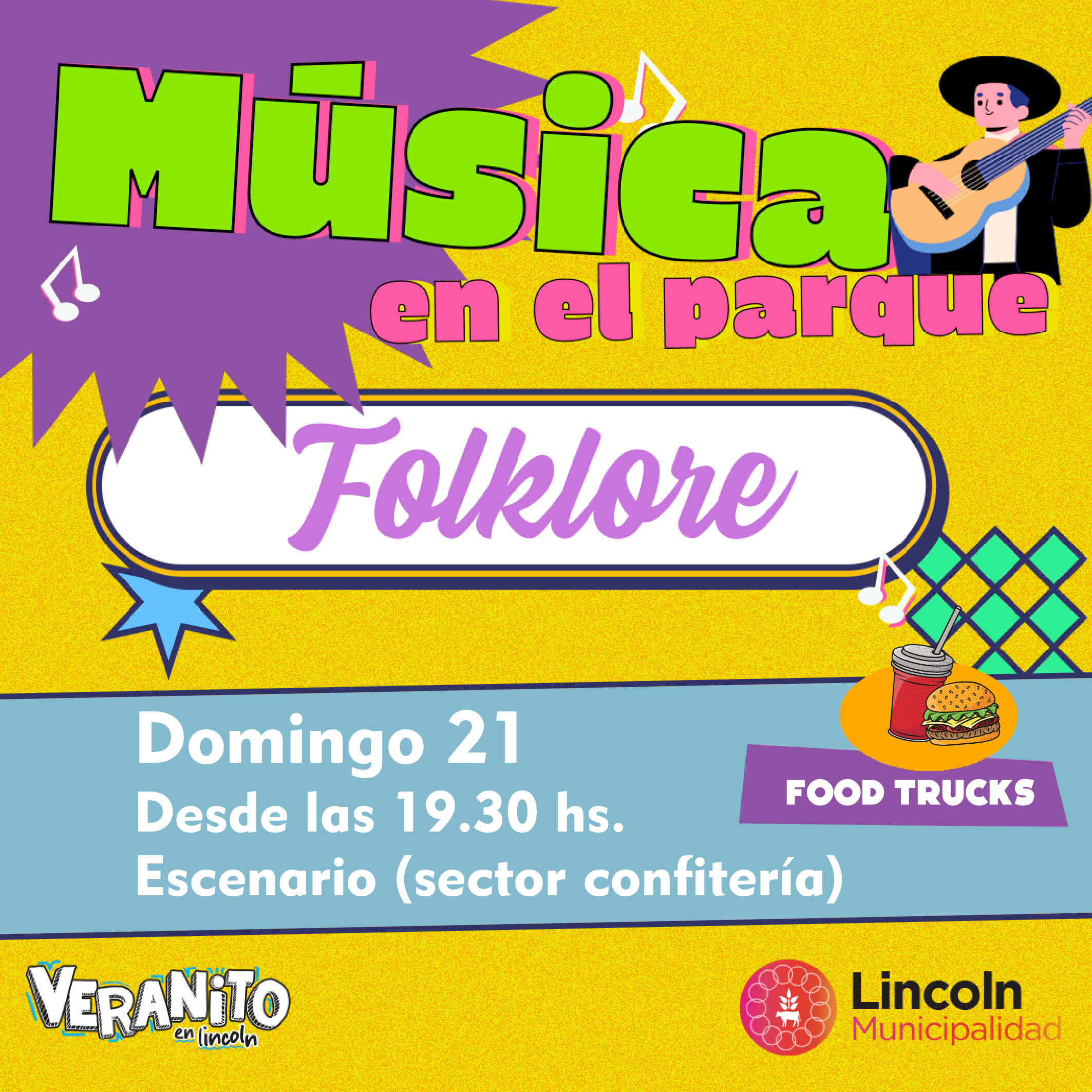 Domingo de folklore en el Parque San Martín