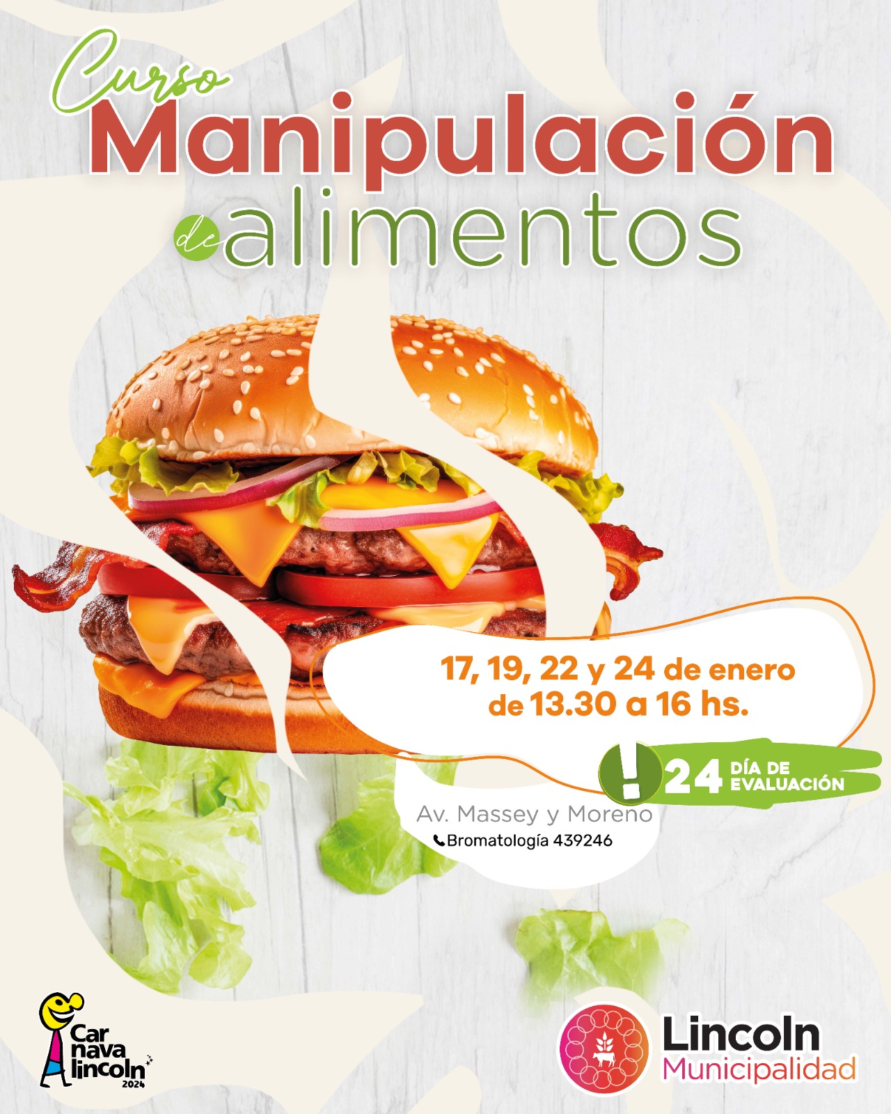Curso de manipulación de alimentos obligatorio para trabajo de cantinas en Carnaval