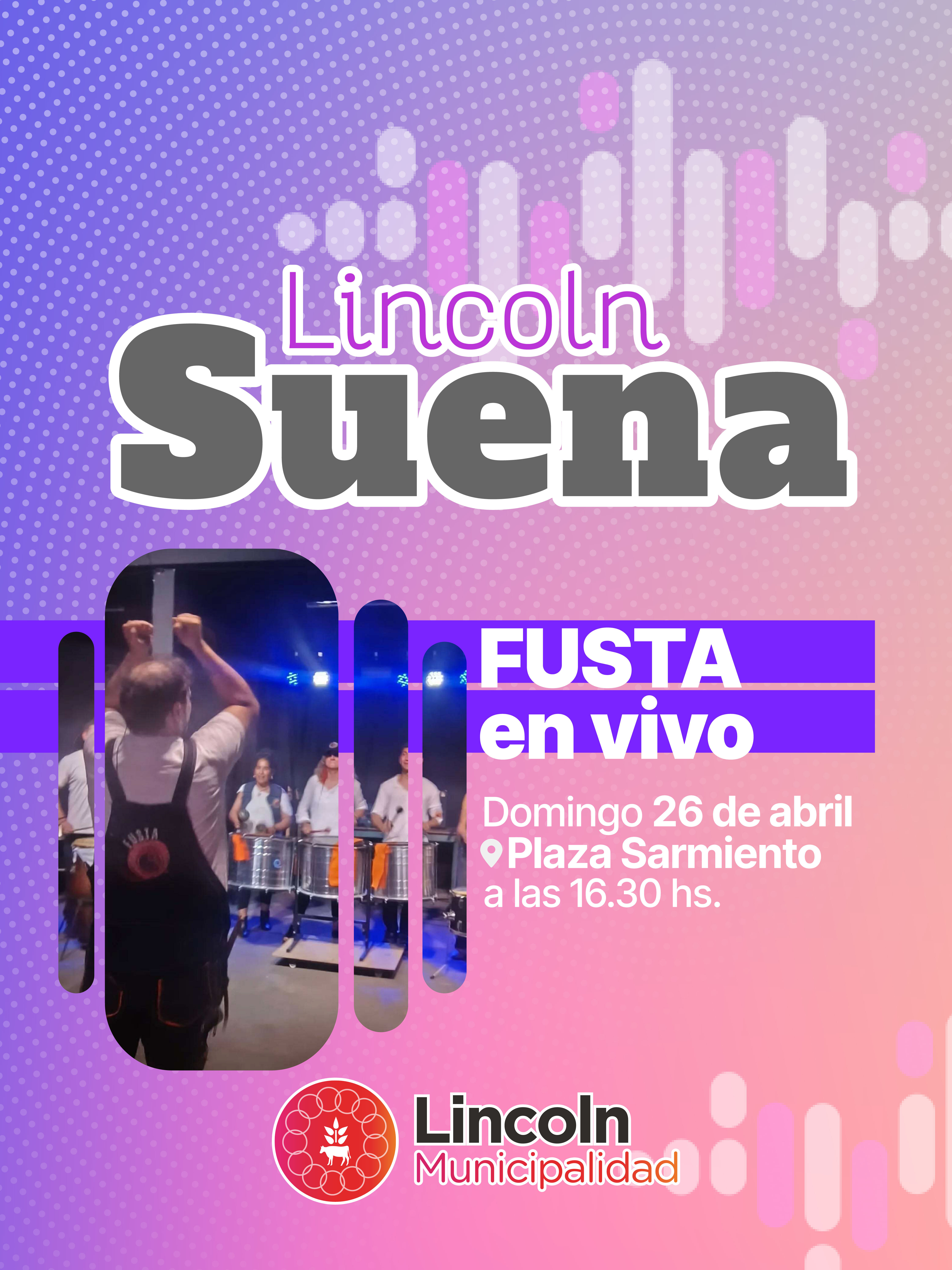 “Lincoln Suena” llega a Plaza Sarmiento con la música de la escuela de ritmo FUSTA