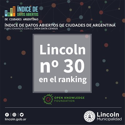 Lincoln entre los 30 municipios a nivel país con mayor apertura de datos a la comunidad