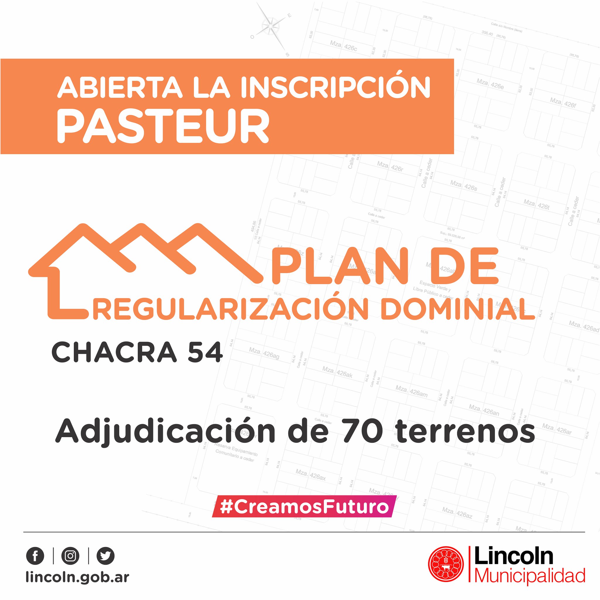 Abierta la inscripción para la adjudicación de 70 lotes