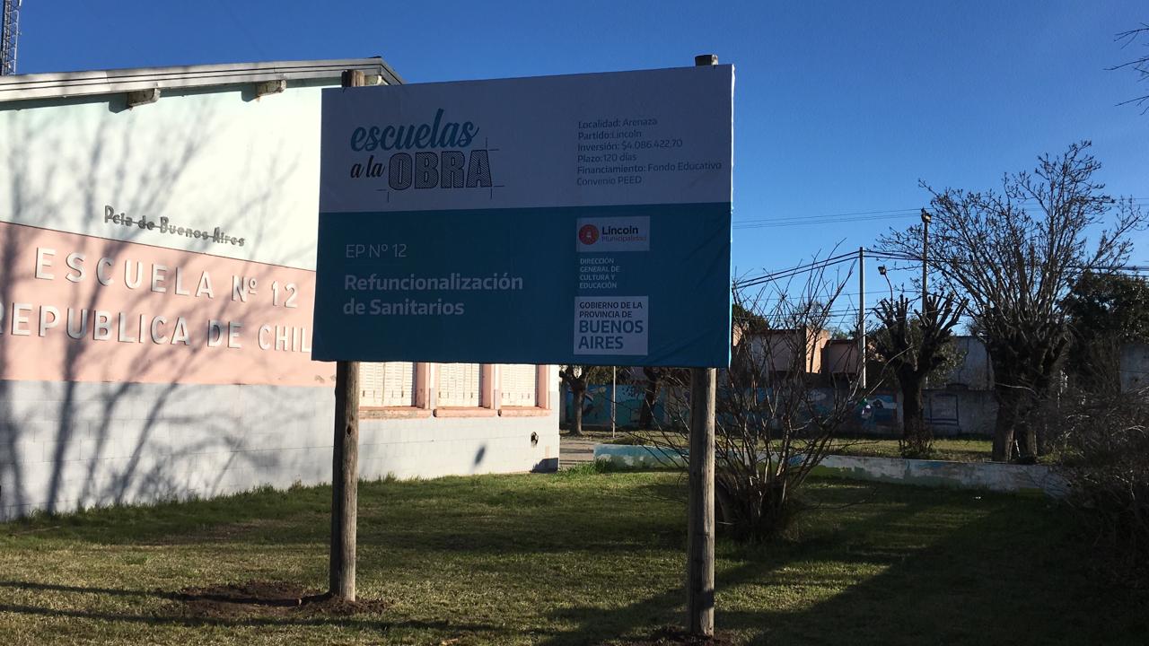 Comenzaron los trabajos de refacción en la Escuela Primaria N° 12 de Arenaza
