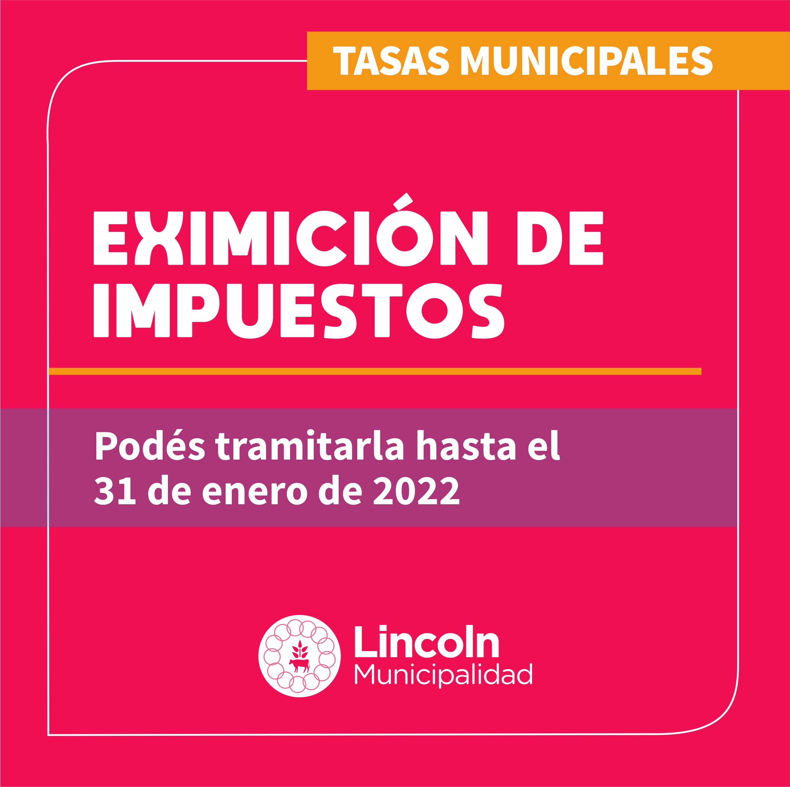 Vecinos de todo el Distrito pueden solicitar la eximición de Tasas Municipales