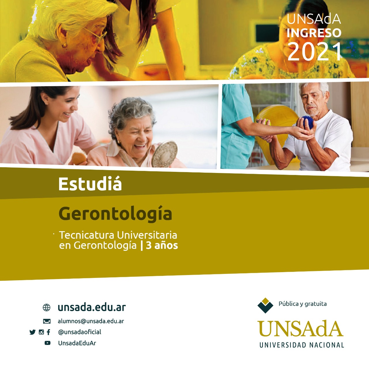 Reabre la inscripción a la Tecnicatura Universitaria en Gerontología