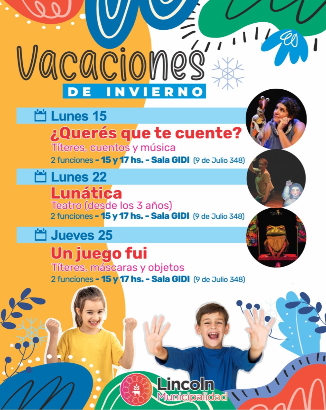 Vacaciones de invierno con propuestas para los más chicos