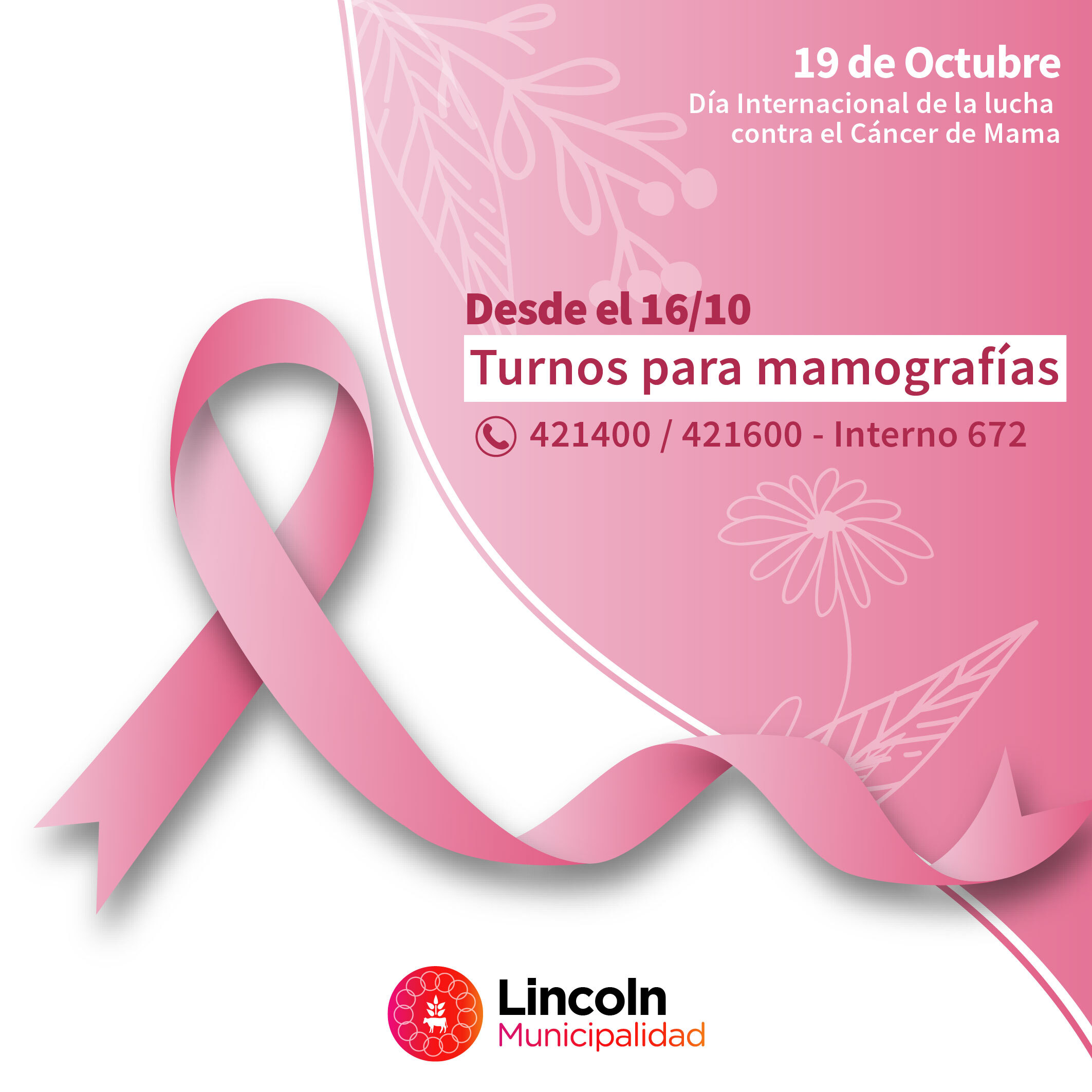 Mes de sensibilización del cáncer de mama