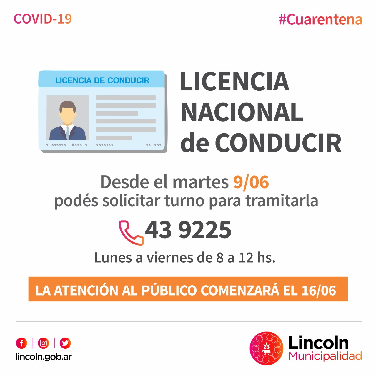 La Oficina de Licencias comenzará a atender por turnos