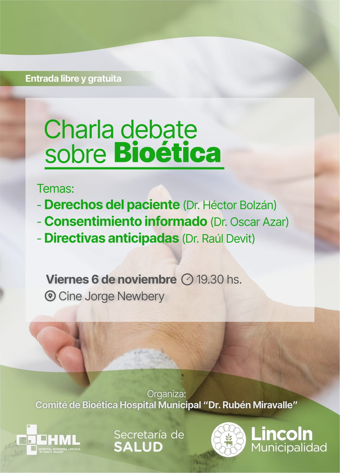 Charla abierta a la comunidad sobre “Bioética y derechos del paciente”