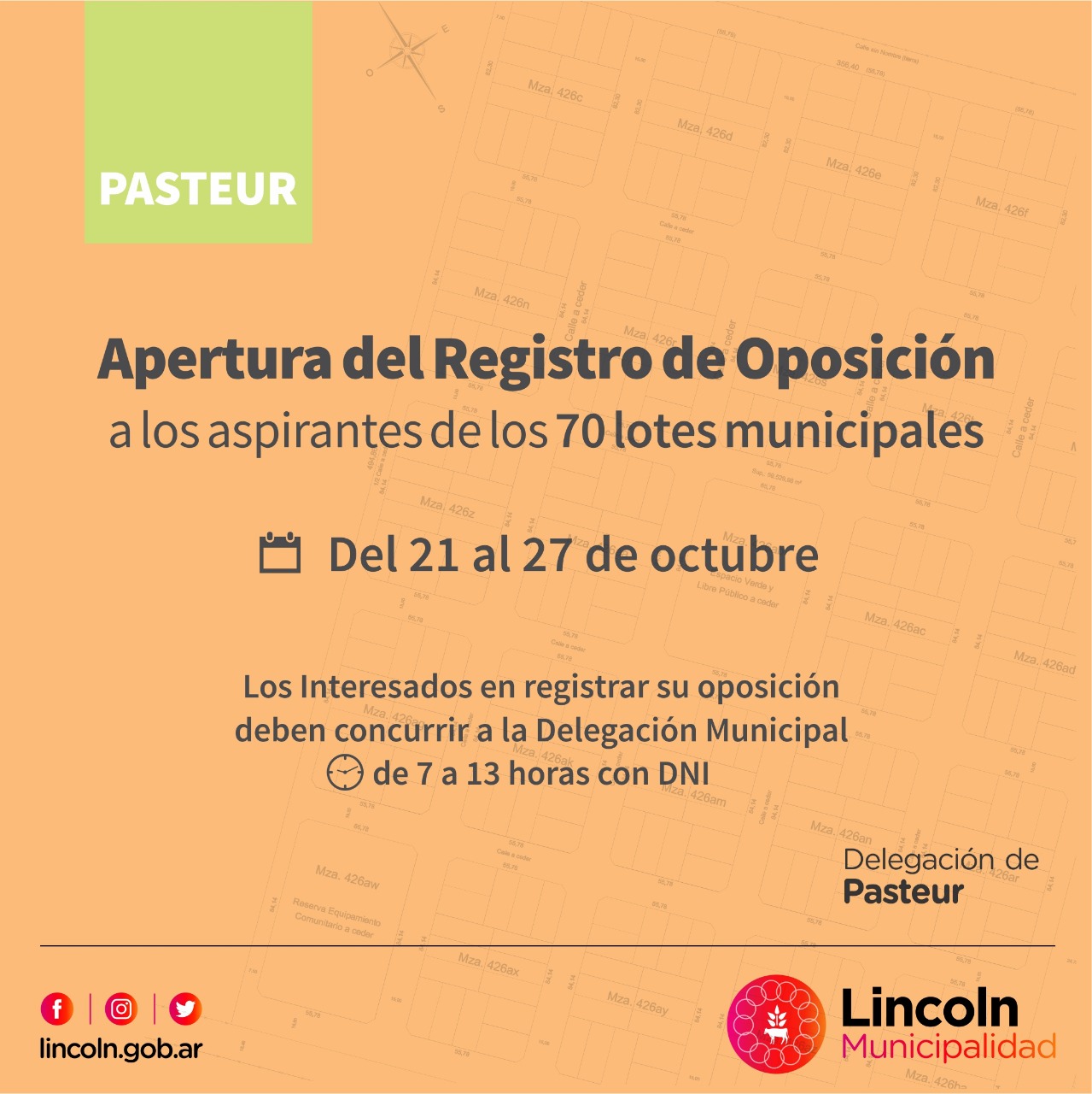 Pasteur: Quedó conformado el listado definitivo con los aspirantes a lotes municipales