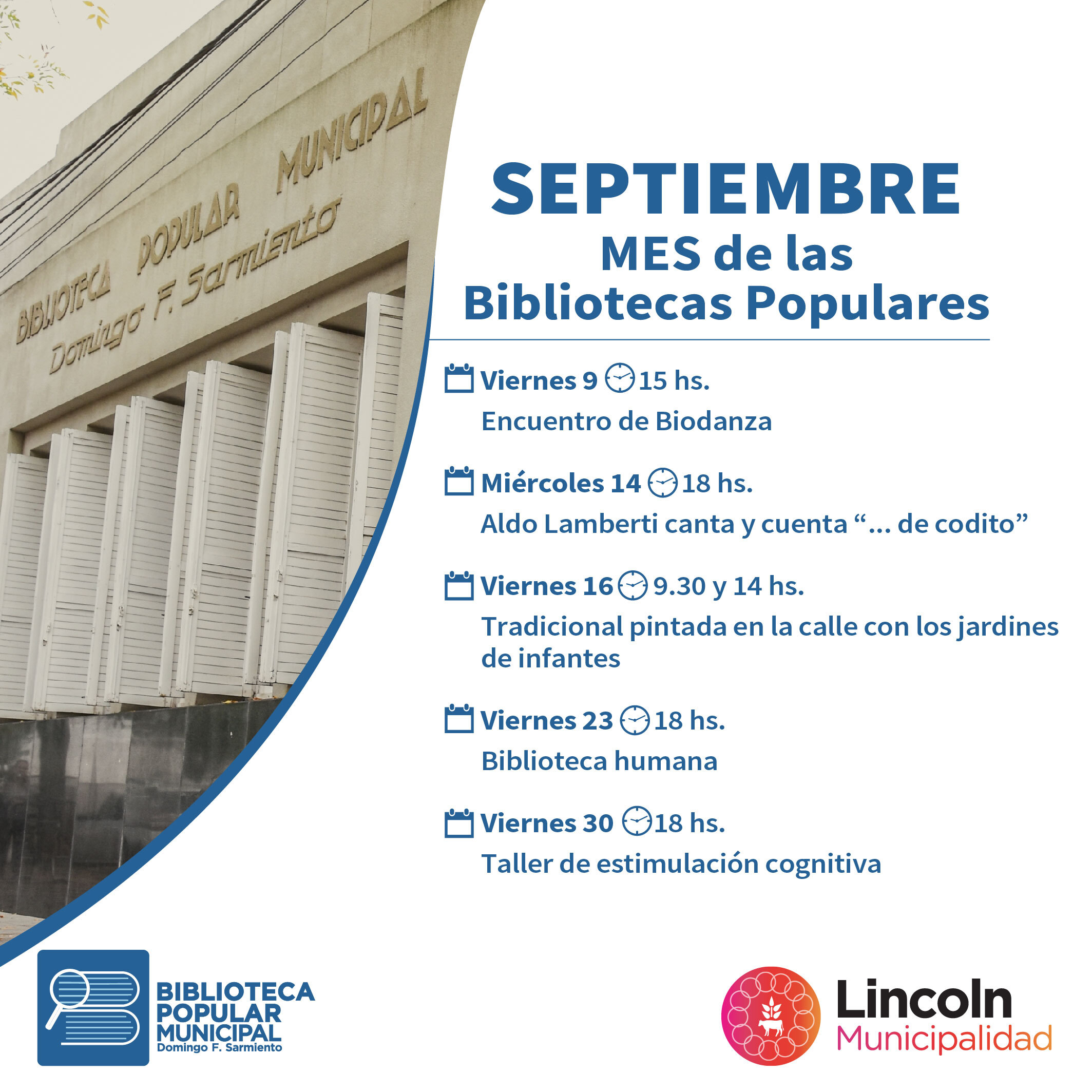 Septiembre, mes de las bibliotecas