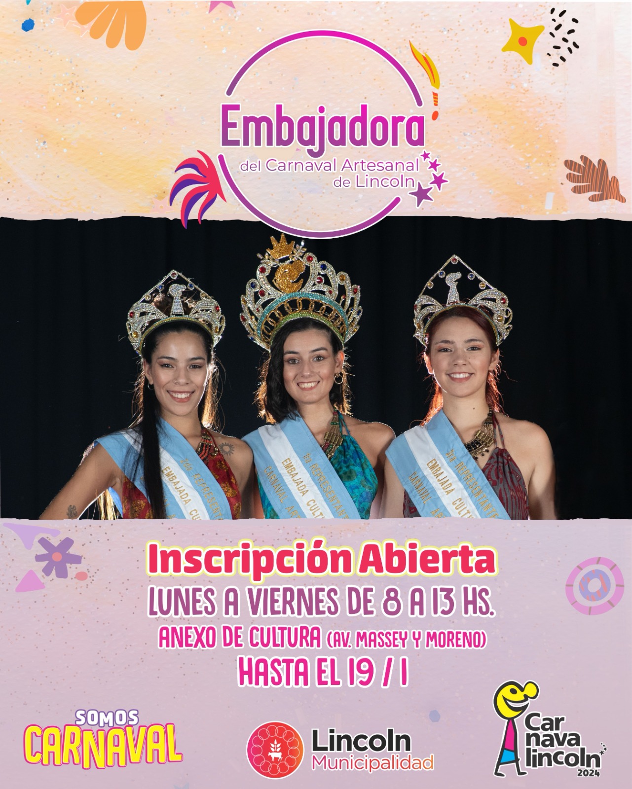 Abrió la inscripción para postulantes a Embajadora Cultural del Carnaval Artesanal