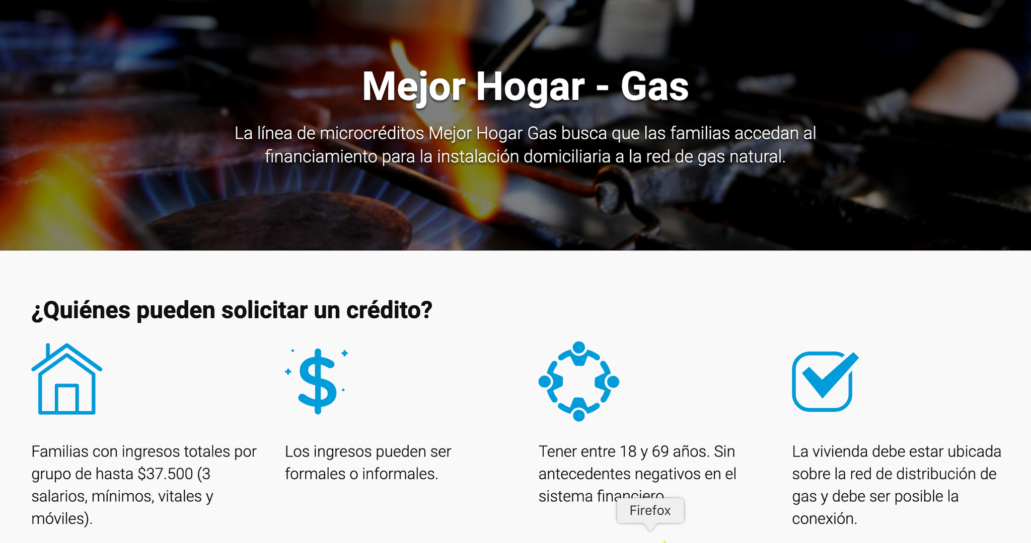 Línea de crédito para que los vecinos puedan conectarse a la red de gas natural
