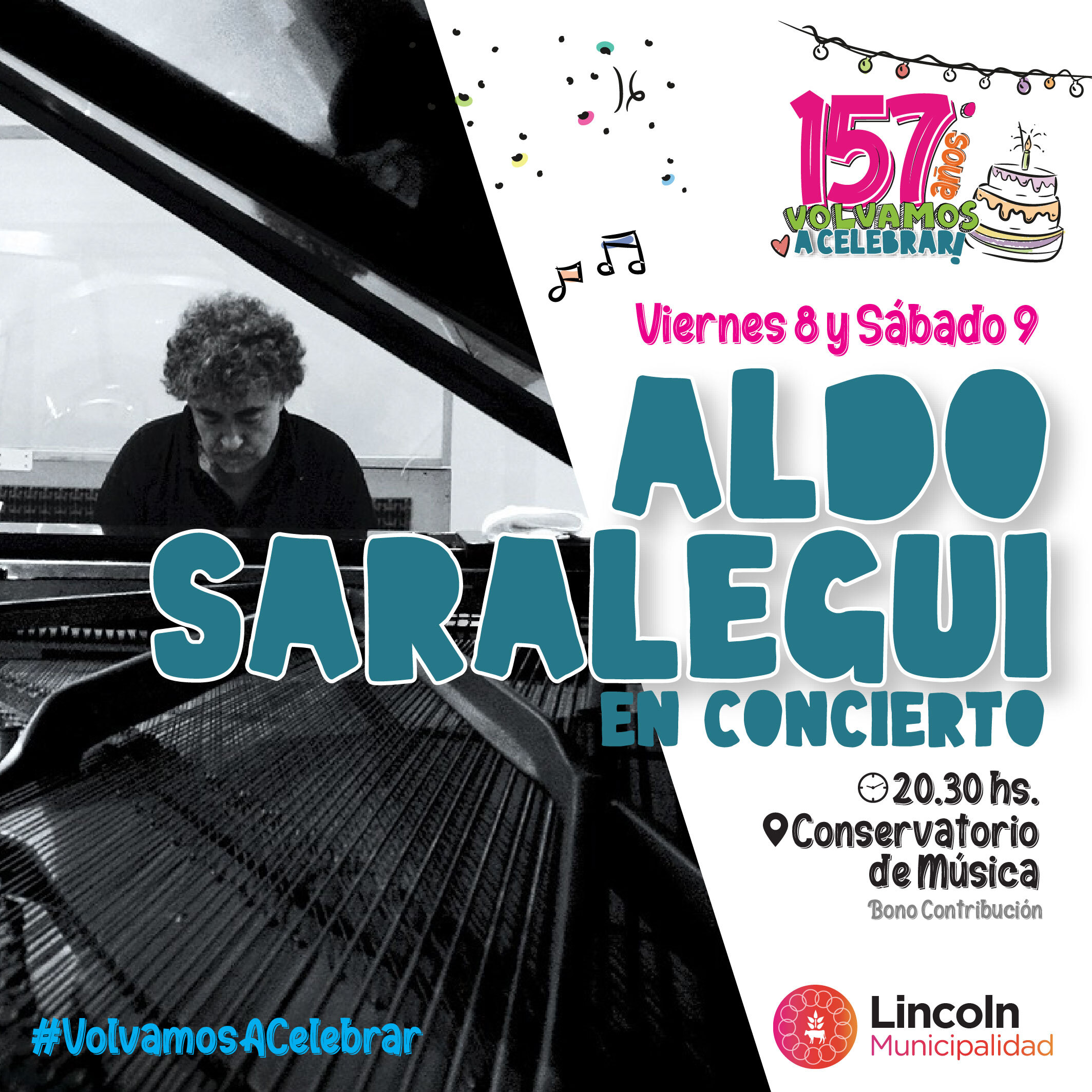 Viernes y sábado, Aldo Saralegui en concierto
