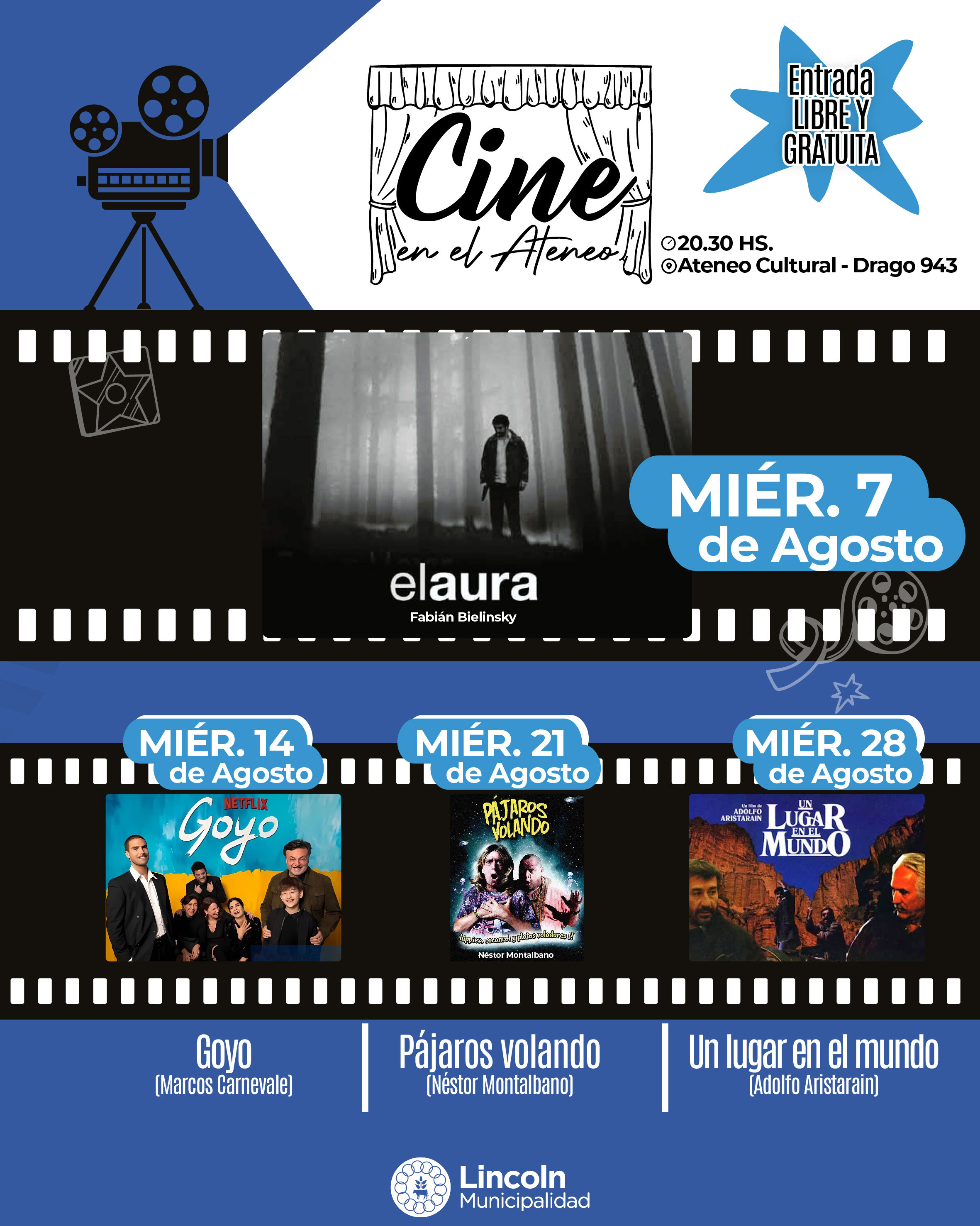 Agosto se presenta con una gran cartelera de cine nacional
