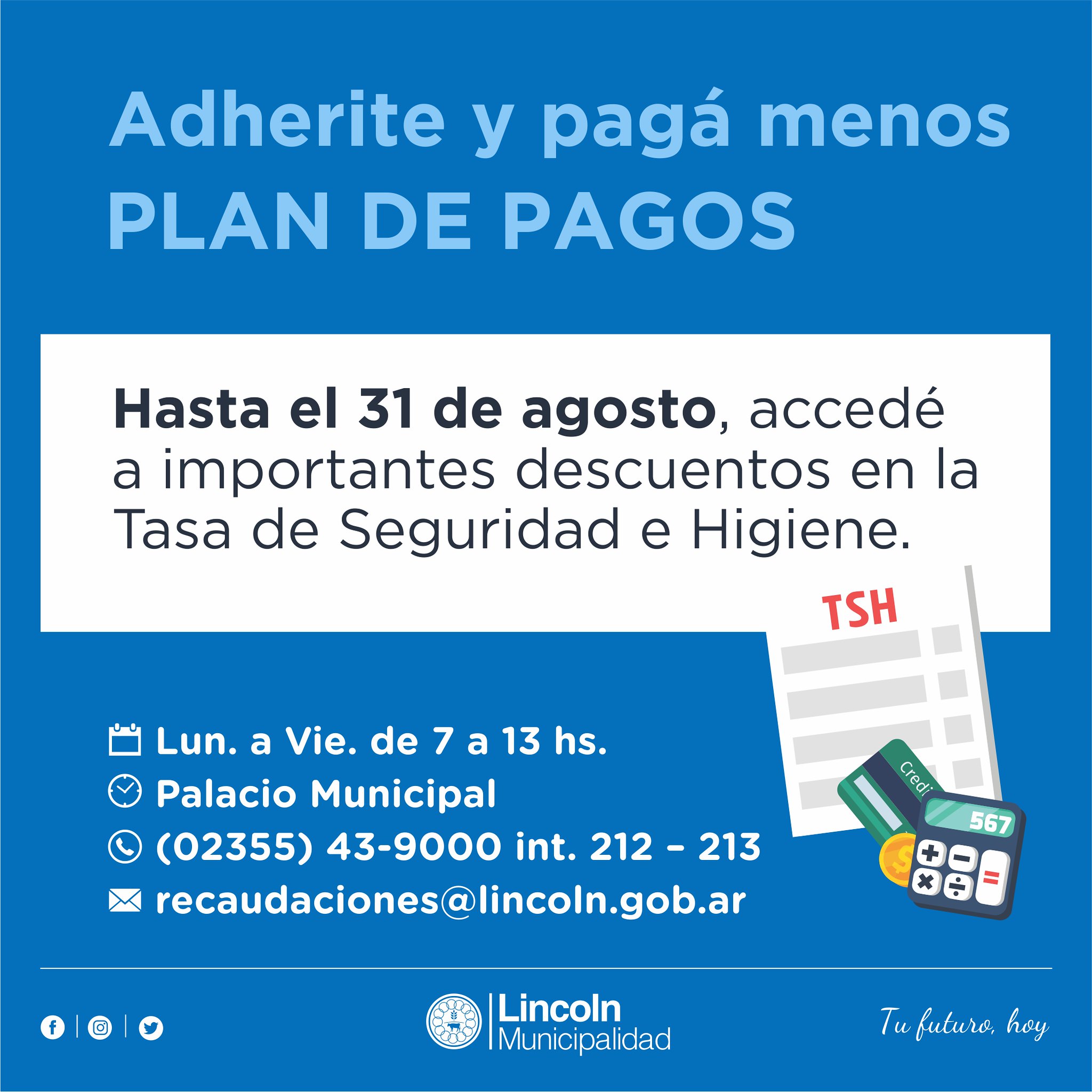Plan de descuentos en la Tasa de Seguridad e Higiene