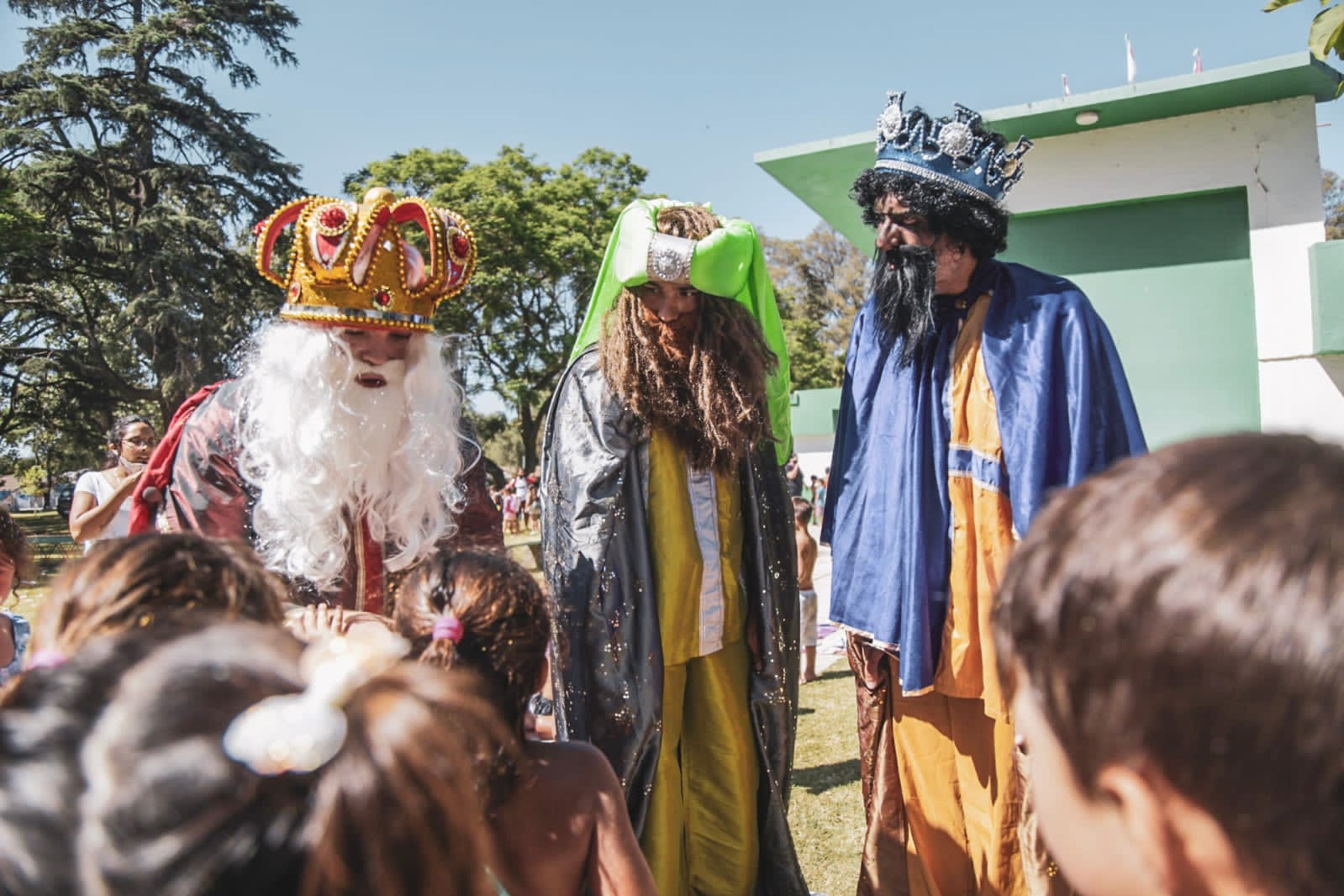 Los Reyes Magos visitaron el Parque General San Martín
